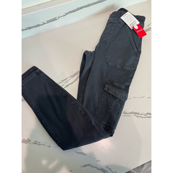 NWT Spanx Stretch Twill Ankle Cargo Pant Size XS Petite - Picture 4 of 13